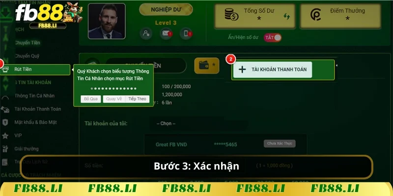 Bước 3: Xác nhận