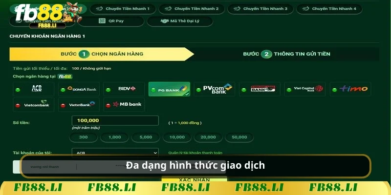 Đa dạng hình thức giao dịch